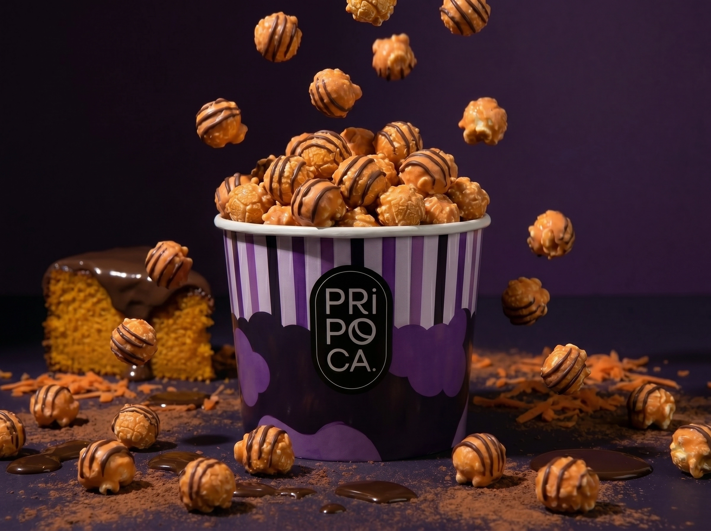 Pipoca Bolo de Cenoura